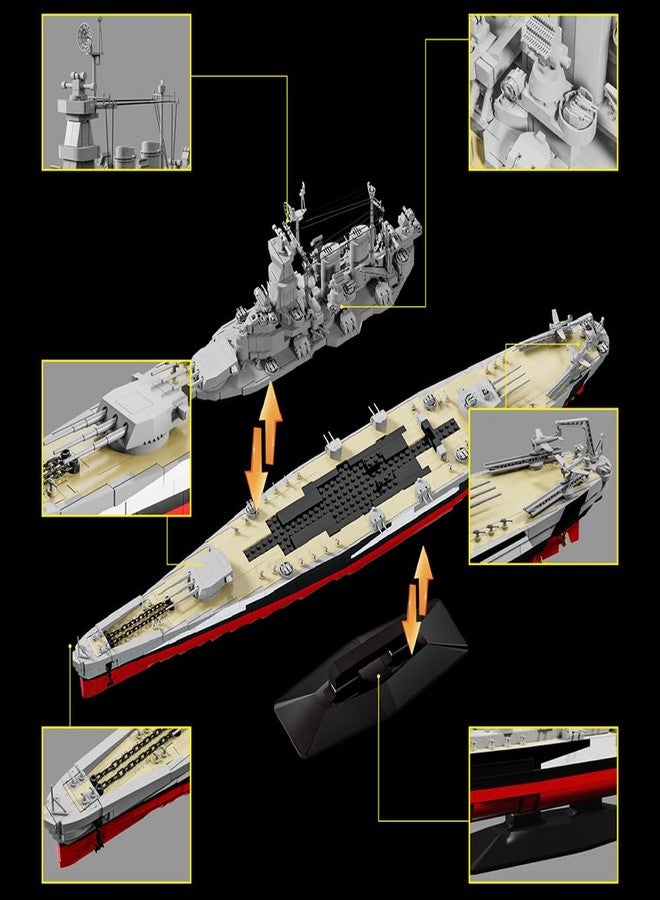 DUANT USS North Carolina (BB-55) Battleship Building Kit, WW2 US Navy High-Speed Battleship, a Toy Gift Warship for Military Enthusiasts and Adults (39106) - Image 3